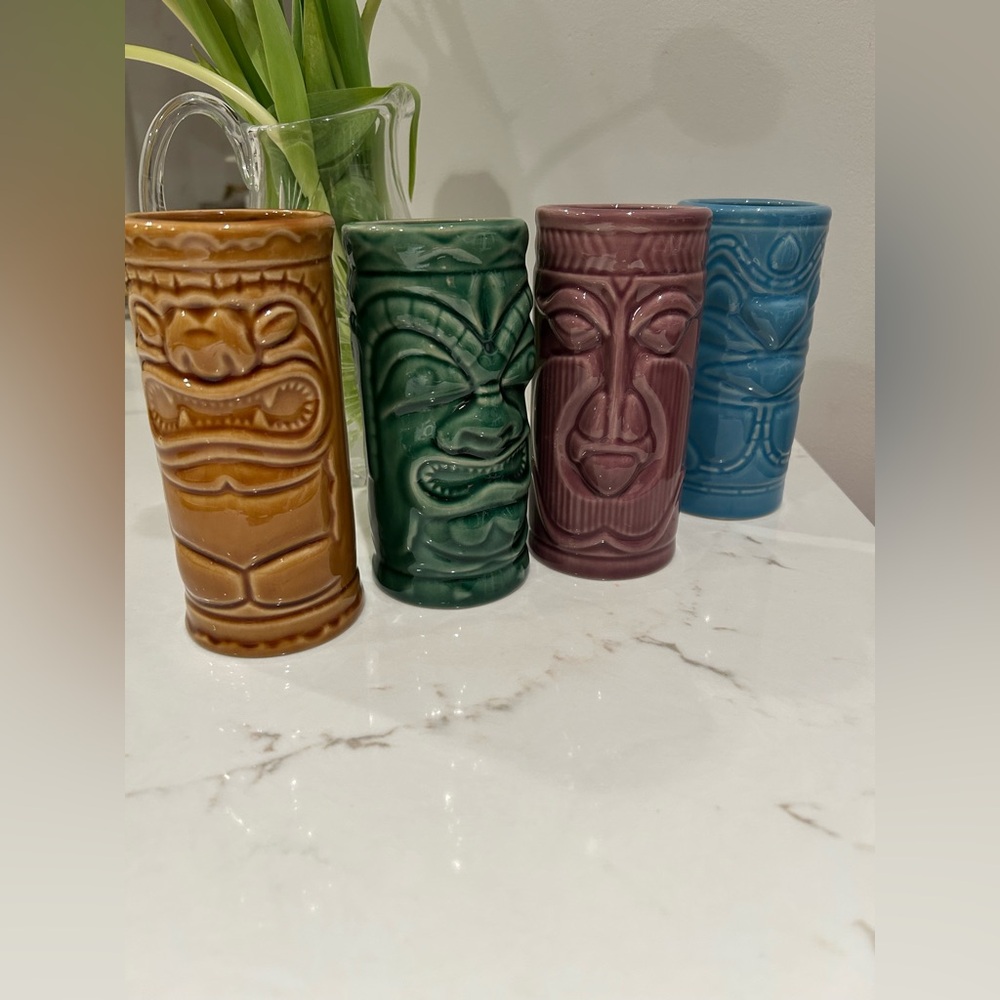 Tiki ceramics. 4 fun drink cups!